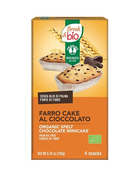 Break Bio Farro Cake Al Cioccolato Di PROBIOS 4 Snack Da 45 Grammi