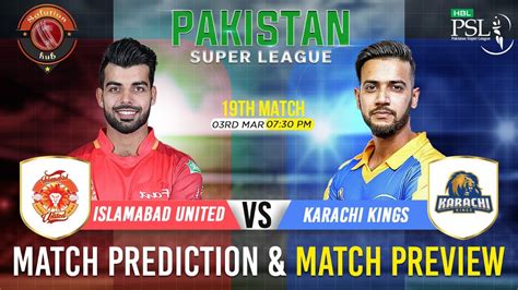 PSL Live Commentary Islamabad United Vs Karachi Kings ISL Vs KAR