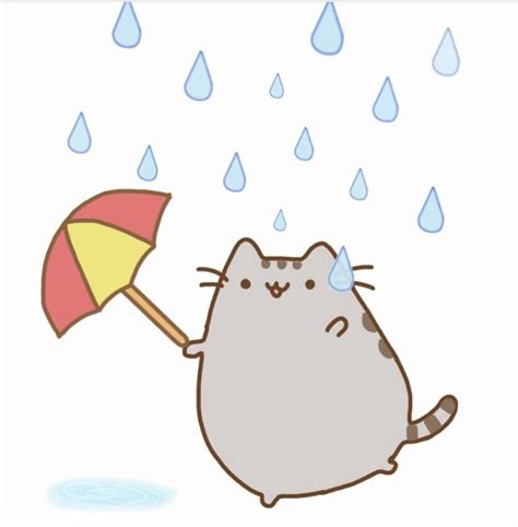 Pusheen Loves The Rain Pusheen Cat Valentine Pusheen Cute Pusheen Cat