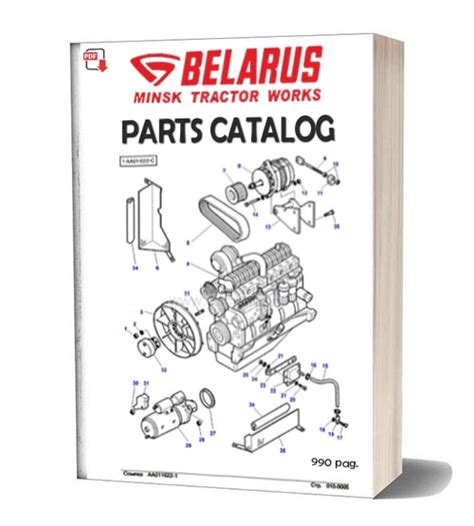 Belarus 1025 10252 10253 Parts Manual List Agri Parts Manuals And