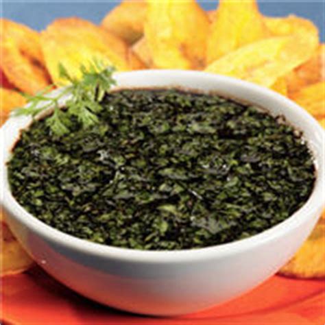 Fried Plantain Chips with Spicy Cilantro Dipping Sauce Recipe ...