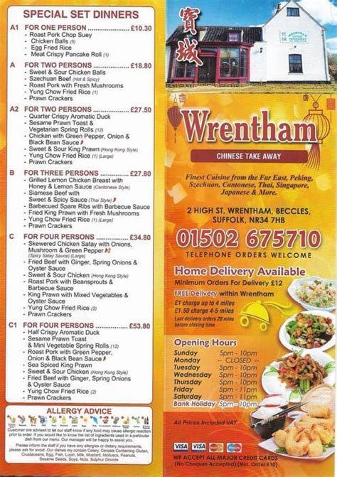 Wrentham Chinese Takeaway In Wrentham Restaurant Reviews