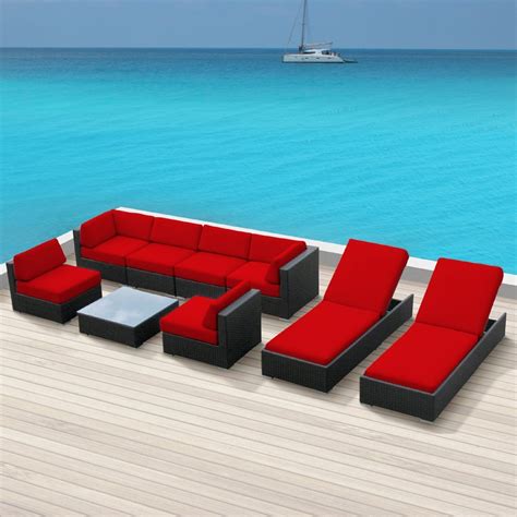 Luxxella Wicker Bella 9 Pc Sofa Sectional Outdoor Patio Furniture Set - Best Patio Furniture ...