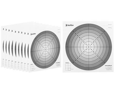 Tarcze Strzeleckie Sportowe 14x14 Cm 50 Sztuk 065 304 12987005113