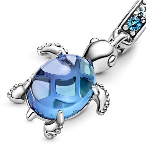 Pandora Murano Glass And Crystal Sea Turtle Dangle Charm 798939c01