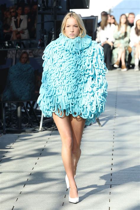 Lila Moss Is A High Fashion Cookie Monster In Blue Mini Dress