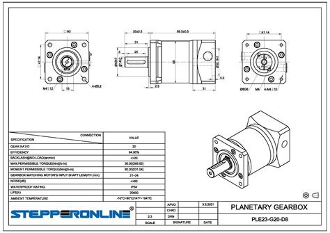 Snapklik Ple Series Planetary Gearbox Gear Ratio Backlash