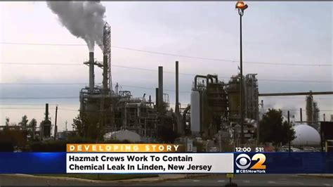 Chemical Leak Contained At Refinery In Linden Nj Youtube