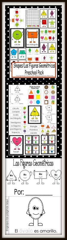 Shapes Las Figuras Geométricas theme Unit is in both English and