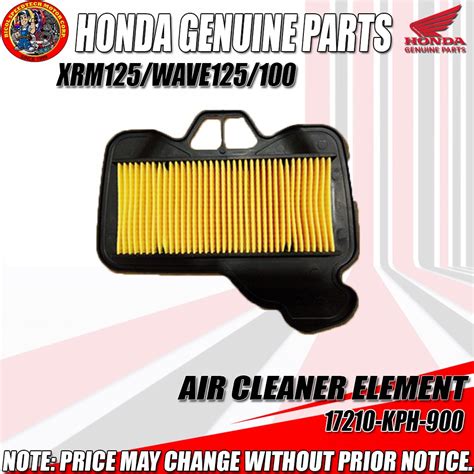 XRM125 WAVE125 WAVE100 AIR CLEANER ELEMENT COMP HPI GENUINE