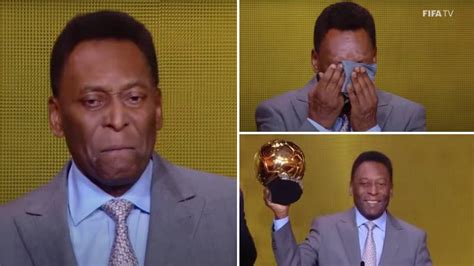 Pele finally getting his hands on the Ballon d'Or in 2014 was so emotional