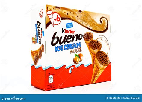 Kinder Bueno Ice Cream. Kinder is a Brand of Food Products of Ferrero Editorial Photo - Image of ...