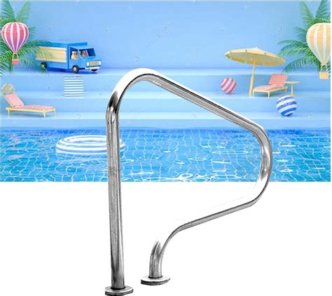 Amazon.com: URYYRIT Pool Stair Railing, Ergonomics Curve Design Spas Stair Handrails Easy Mount ...