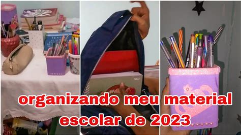 Organizando Meu Material Escolar Youtube