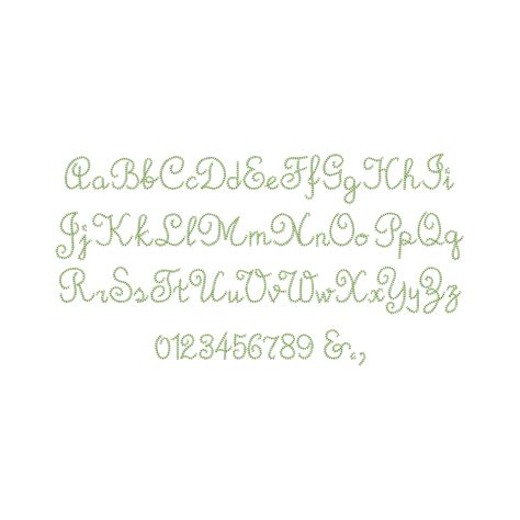 Quick Light Stitch Chain Font Machine Embroidery Designs In Assorted