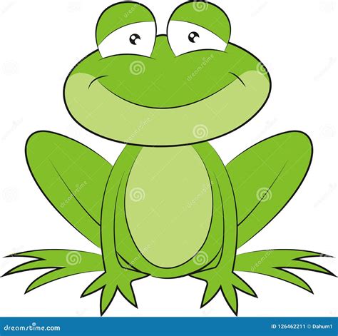 Cute Frog Sitting Down Vector Illustration | CartoonDealer.com #87441686