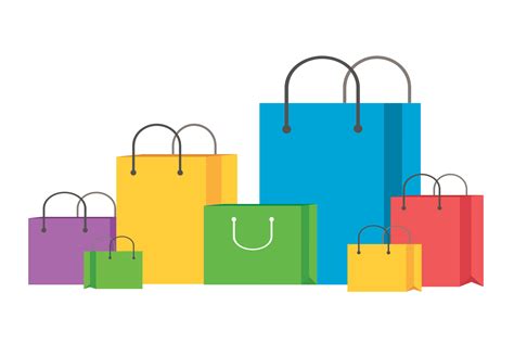 Group Of Color Shopping Bags Isolated 12104189 PNG