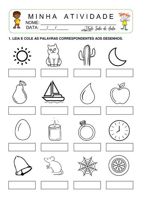 Atividades De Ditado Recortado Para Imprimir Activity Sheets