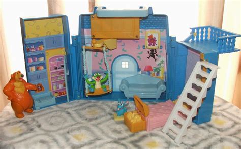 Rare~henson~bear In The Big Blue House Playset W Figurines Treelo Tutter And Bear Big Blue