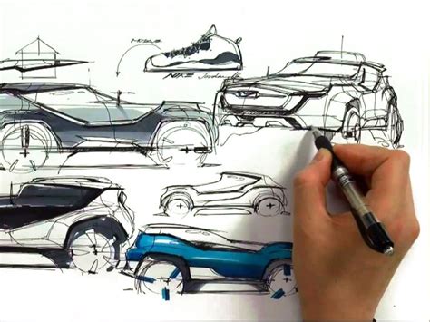 Sketching car design ideas - Car Body Design