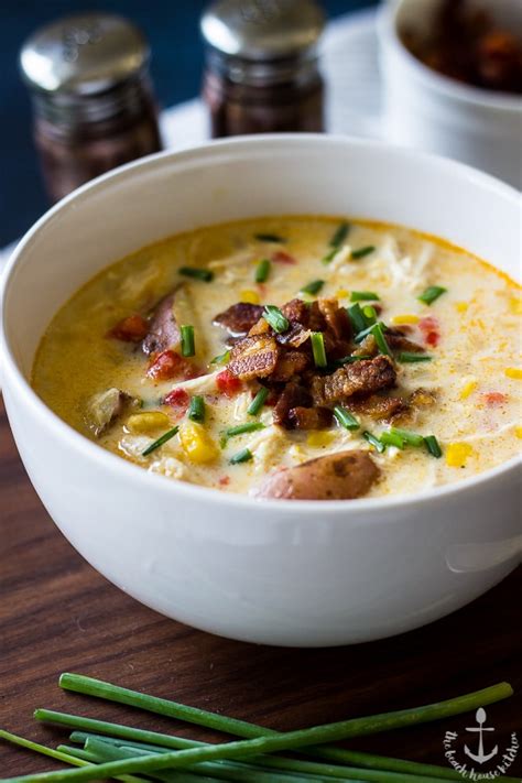 Creamy Chicken Corn Chowder With Bacon The Beach House Kitchen