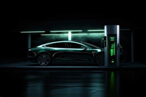 Electric car charging. Concept of using electric vehicles and consuming ...