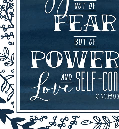 2 Timothy 1 7 Printable Wall Art Christian Wall Art Etsy