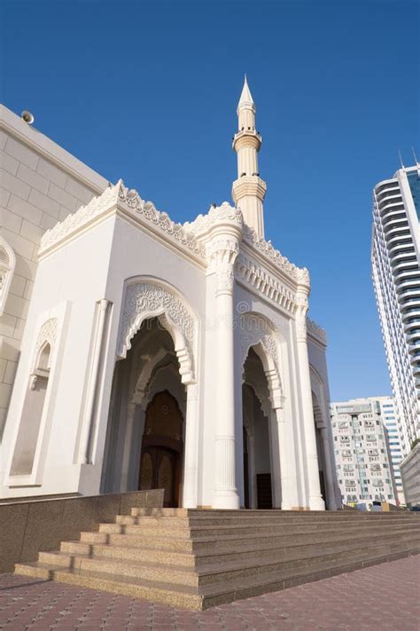 The Al Noor Mosque In Sharjah Near Khalid Lake Uae Stock Image Image