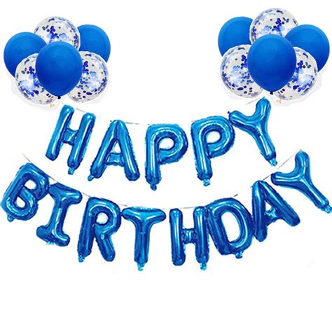 Inch Qualatex Bubble Birthday Blue Gold Dots Balloon Lupon