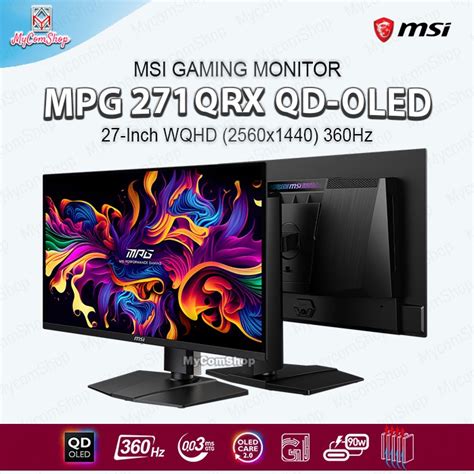 Jual MSI MPG 271QRX GAMING MONITOR QD OLED 27 INCH WQHD 360HZ FLAT