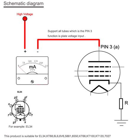 8 Pin Röhre Platte Tube Bias Current Probe Socket For Testing 6v6 El34