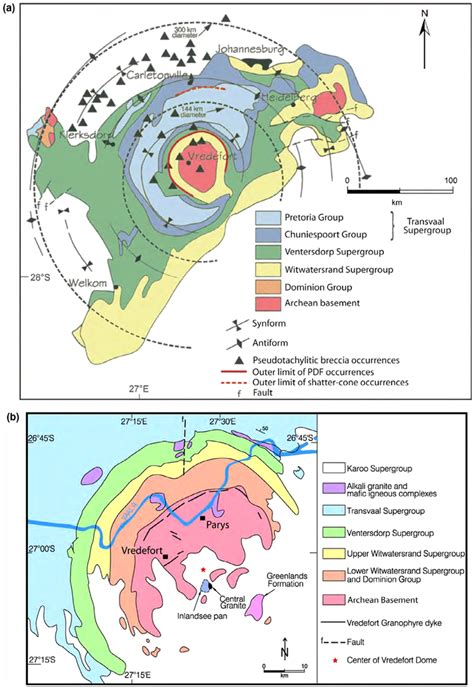 Vredefort Geological Map Adapted From Reimold Koeberl 2014 A