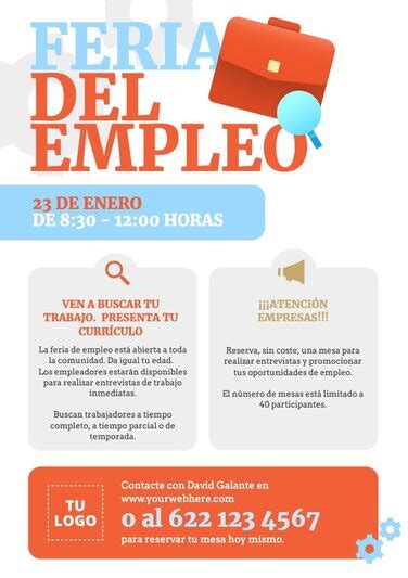 Crea Un Flyer De Feria Del Empleo Con Plantillas Online