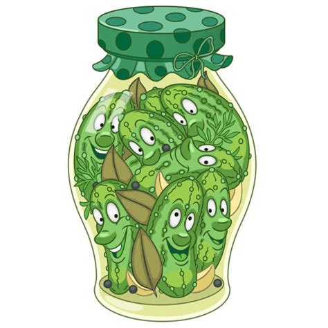 Cartoon Pickle Jar Illustrations Royalty Free Vector Graphics And Clip