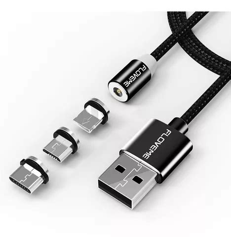 Cable Cargador Floveme Android Ios Tipo C Magnético Nylon MercadoLibre