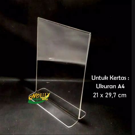 Jual Tent Card Tent Holder Tempat Brosur Akrilik Acrylic A Potrait