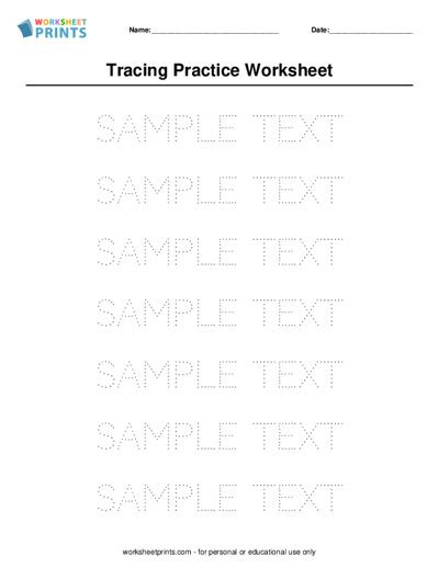 Tracing Words Worksheets