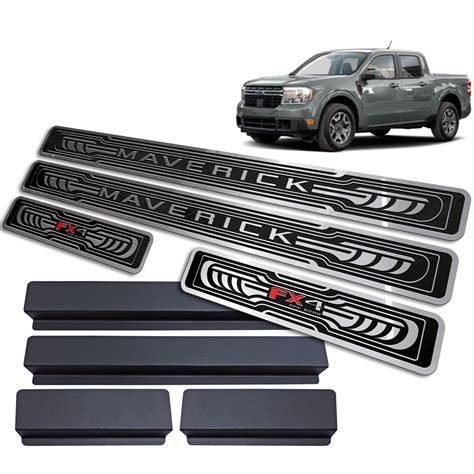 Premium Door Sill Vinyl Sills Polished Stainless Steel Ford Maverick