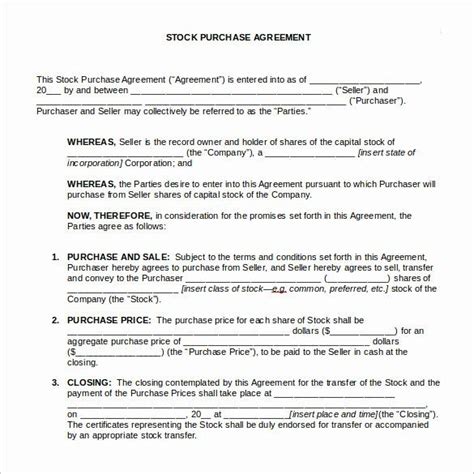 Share Buy Back Agreement Template Parahyena