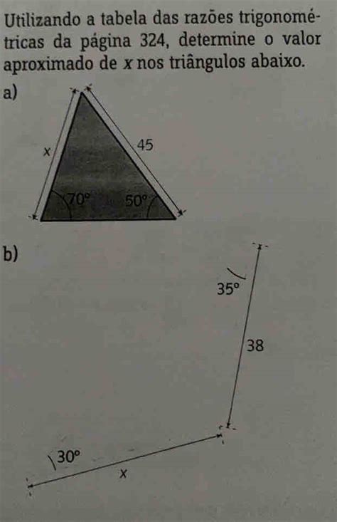 Solved Utilizando A Tabela Das Raz Es Trigonom Tricas Da P Gina