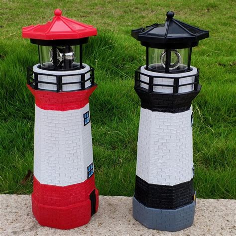 Rotating Solar Lighthouse For Garden