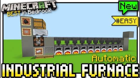 Minecraft Bedrock Industrial Furnace Automatic Redstone