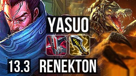 Yasuo Vs Renekton Top Quadra M Mastery Games Euw