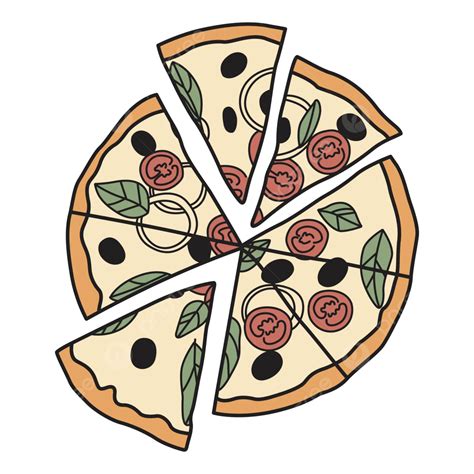 Ilustración De Vector De Pizza Rebanada Png Dibujos Pizza De Tamaño