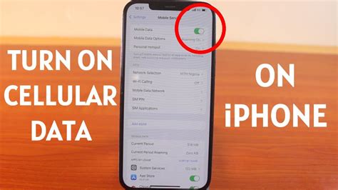 How To Turn On Cellular Data On Iphone Youtube