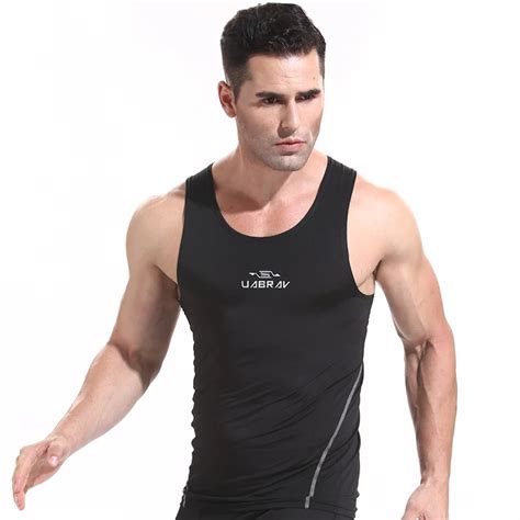 Casual Fitness Tank Tops Men Quick Drying Compression Joggers Workouts