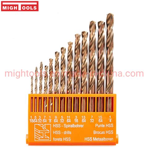 Cobalt Drill Bit Set M35 HSS 13 Piece Jobber Drill Bit 1 16 1 4 M35