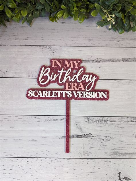 Ts Birthday Eras Personalised Cake Topper Etsy