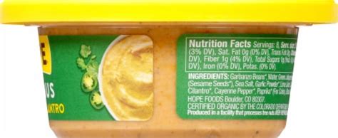 Hope Foods Organic Cilantro Jalapeno Hummus 8 Oz Kroger