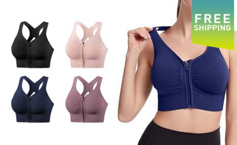 $19.99 for a Women's Zipper Front Sports Bra (a $48.99 Value) | WagJag